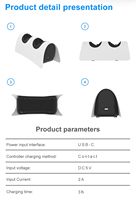 Nouvelle station de charge/concentrateur pratique en plastique pour manettes PS5, chargeur filaire avec emballage en boîte