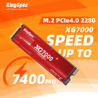 قرص صلب KingSpec عالي الأداء 2280 M2 Gen4 3D NAND، PCIe 4.0 بسعات 512 جيجابايت و1 تيرابايت و2 تيرابايت و4 تيرابايت، SSD NVMe M.2 لأجهزة PS5 والكمبيوتر المحمول