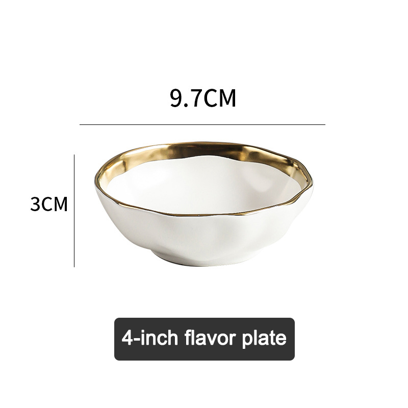 Piatto aromatico da 4 pollici-bianco