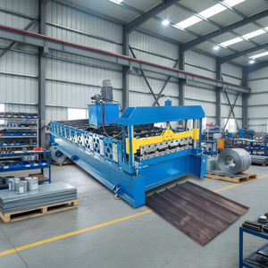 Máquina para Fabricar Tejas Trapezoidales de Acero de Una Sola Capa WADLEY 840, Equipo de Perfilado por Rodillos para Uso en Interiores, Espesor de 0.3-0.8 mm, 1000 mm - Product Image 1