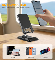 Support de téléphone en alliage de zinc robuste, support de tablette pliable, support de téléphone portable réglable pour bureau, support de téléphone portable pour bureau
