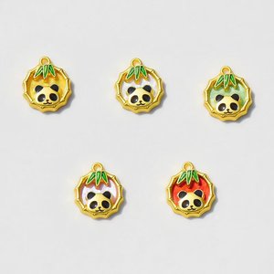 Pendentif Panda en alliage plaqué, bijoux pour la fabrication de bracelets, formes variées GJ280 - Product Image 2