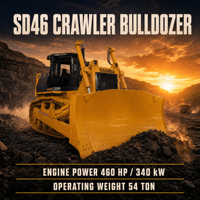 Bouteur lourd de 54 tonnes avec lame de 16 m³ et ripper pour le dégagement et le remblaiement de terrains glacés et de roches dures