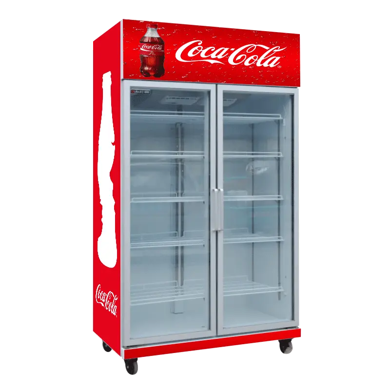 Frigorifero commerciale del dispositivo di raffreddamento dell'esposizione della bevanda della porta di vetro verticale di refrigerazione del supermercato