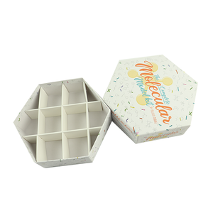 Cajas dulces árabe Ramadán materiales reciclados cartón corrugado <span class=keywords><strong>receta</strong></span> onigiri caja con divisores caja hexagonal con tapa - Product Image 3