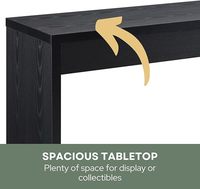 Table console d'angle moderne en MDF écologique avec base en tréteaux pour salon et entrée