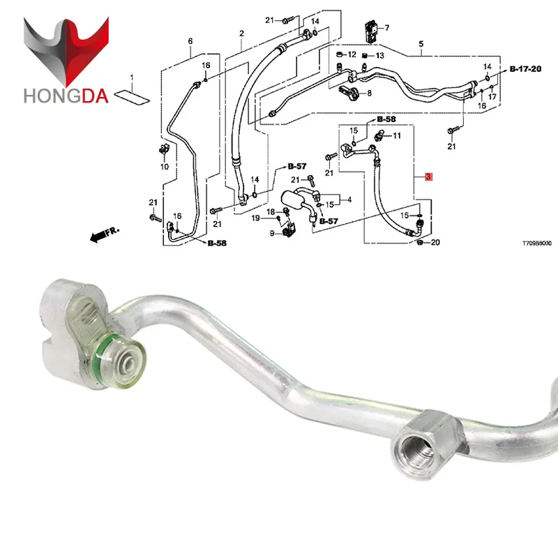 80315-TMA-H01 yüksek basınçlı klima AC boşaltma hortumu Honda cr-v Crv hibrid RT RT5 RT6 RT7 2017-2021 için