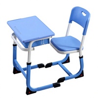 Ensemble bureau et chaise pour étudiant, table d'étude individuelle pour salle de classe primaire et collège