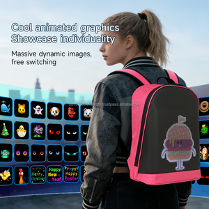 Sac à dos LED P2.5 haute luminosité, personnalisable, pour moto, avec écran d'affichage alimenté par batterie externe USB 5V - Product Image 1