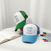 Gorra Trucker de 5 Paneles Personalizada con Logotipo Bordado 3D, Malla, Espuma Premium, Dos Tonos, OEM, Deportiva, Común, Venta al por Mayor