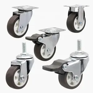 25mm 30mm 38mm <span class=keywords><strong>50mm</strong></span> TPE Möbel <span class=keywords><strong>Small</strong></span> Swivel Rigid Thread Stem Wheel <span class=keywords><strong>Caster</strong></span> - Product Image 1