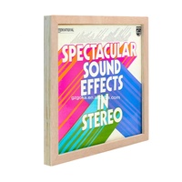 Plateau tournant en bois de 12 pouces disques vinyles albums cadre support d'affichage mural