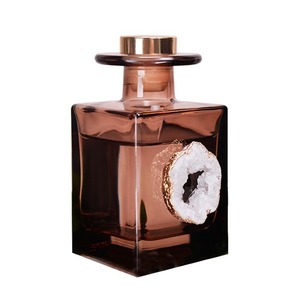 <b>Reed</b> <b>Diffuser</b> Agate Geode Flameless Car Perfume Essential Oil Long Lasting Fragrance Home Indoor Air Freshener - Product Image 4