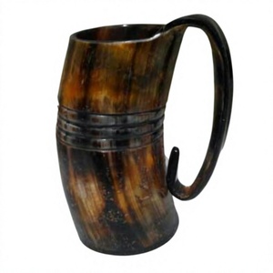 Bar Accessories Antique Beer <b>Mug</b> Durable Design Natural Viking Horn <b>Mugs</b> Best Quality Real Cow Buffalo Horn Crafts Travel <b>Mugs</b> - Product Image 1