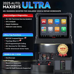 แท็บเล็ต MaxiSys Ultra OBD2 5-in-1 MaxiFlash VCMI 40+ บริการรีเซ็ต เครื่องวิเคราะห์เครื่องยนต์ ABS ภาษาอังกฤษ - Product Image 2