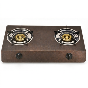Cuisinière à gaz portable à deux brûleurs avec panneau métallique, commande par bouton, allumage piézoélectrique, pour usage hôtelier, classe énergétique, avec fonction de coupure de flamme - Product Image 1