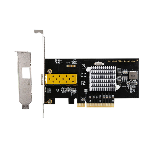10GBPS SFP PCIe Single Port External Wired Server Network Card 2.0-8X for Intel82599 Fiber (In Stock) 3-Year Warranty 15K Jumbo