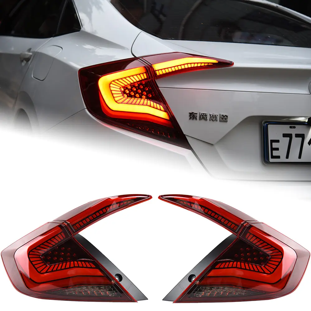 Đèn Hậu Xe Hơi Cho Honda Civic X Led Đèn Hậu 2014-2019 Sedan Đèn Hậu Tín Hiệu Động Phía Sau Sương Mù Phụ Kiện Ô Tô Ngược