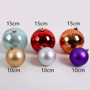 Colgante Grande para Árbol de <span class=keywords><strong>Navidad</strong></span> Bola Decorativa de 10-15 cm con Acabado Mate Plástico Suelto y Gráficos Serigrafiados Brillantes - Product Image 2