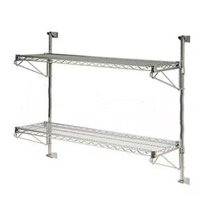 Étagère murale en fil chromé, étagères murales robustes en fil chromé et acier inoxydable, rangement pour cuisine et garage - Product Image 4