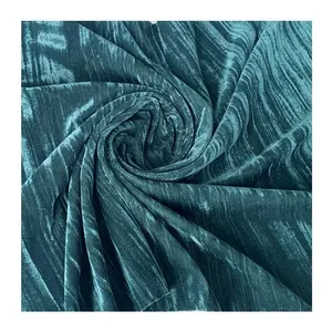 Копия шелковой бархатной ткани для платья корейская бархатная мятая морщинка плиссированная велюровая ткань