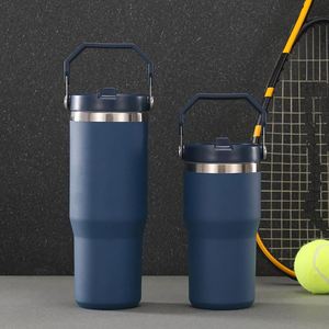 Gobelet isotherme à double paroi pour voiture avec poignée confortable, gobelet de voyage en acier inoxydable de 30 oz pour les boissons quotidiennes - Product Image 5