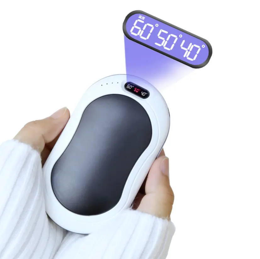 WinterポータブルPocket Mini Electric Rechargeable LED懐中電灯10000 2600mah USB Hand Warmer Power Bank