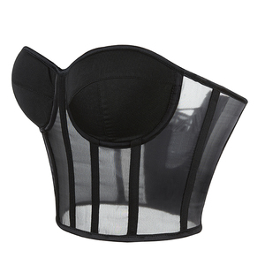 13 ossa di plastica reggiseno Retro maglia in acciaio senza spalline anello sottile corpetto in vita Trainer corsetto tubo Top traspirante - Product Image 4