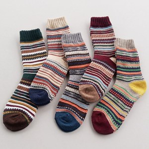 Calcetines <span class=keywords><strong>de</strong></span> <span class=keywords><strong>lana</strong></span> <span class=keywords><strong>de</strong></span> conejo estilo étnico para hombre, calcetín cálido, informal, absorbente <span class=keywords><strong>de</strong></span> sudor - Product Image 4