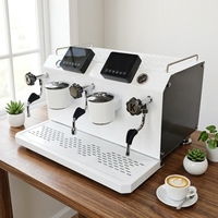 Machine à expresso semi-automatique Baiwin à tête unique avec buse vapeur pour mousse de lait, machine à café à double chaudière