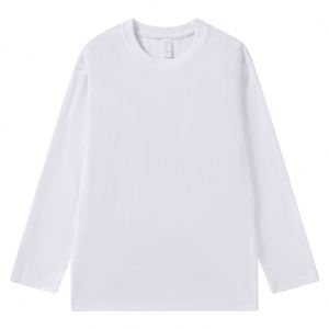 Wholesale High Quality Long Sleeve Pure Cotton Custom Print Logo T Shirt Blank Oversized Drop Shoulder Tshirt for Men - Product Image 4