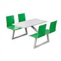 Meubles de restaurant commerciaux modernes, tables et chaises pour restauration rapide, snack-bar, restaurant de nouilles, cantine, cafétéria d'entreprise, 4-6 personnes