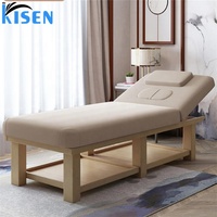 Ucuz Fiyatlı Modern Ayarlanabilir Kirpik Yatağı, Güzellik Spa Salonu, Otel ve Spor Salonu Kullanımı için Ahşap Çerçeveli