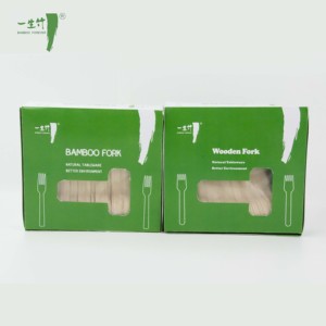 Tre Mãi Mãi Công Nghệ Nhà Máy Giá Bán Buôn Thân Thiện Với Môi Bằng Gỗ Dùng Một Lần Dao Kéo Biểu Tượng Tùy Chỉnh-Phân Hủy Tự Nhiên Ngã Ba - Product Image 1