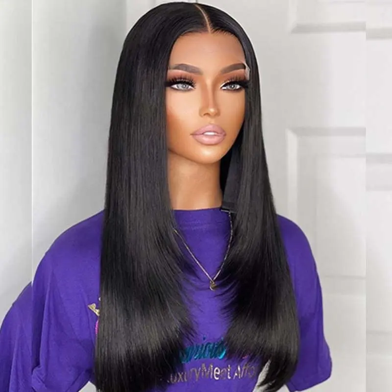 Human Hair 4 Bundles Of 30 Inch Malaysian Braid In Mink Black Straight Bundles With Closure For Making Wigs