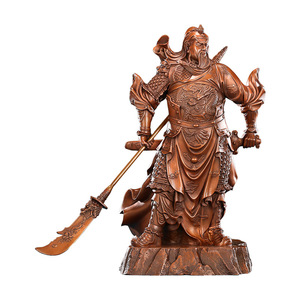 Figura de cobre de Guan Gong, estatua de cobre hecha a mano del Dios de la guerra y la riqueza para decoración de escritorio de oficina y sala de estar - Product Image 5