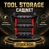 Chariot d'atelier OBBL personnalisable à 3 niveaux en acier inoxydable, chariot à outils pour véhicules, étagères de rangement pour garage, étagère utilitaire