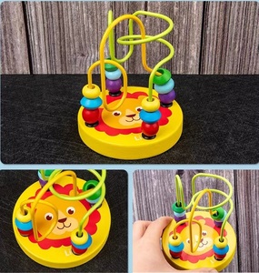 Bé Montessori giáo dục Math Đồ chơi bằng gỗ mini vòng tròn Bead dây Mê Cung roller coaster Bàn tính câu đố đồ chơi trẻ em trai cô gái - Product Image 6