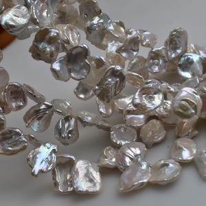 Collier de perles d'eau douce roses en forme de baroque, grande taille, semi-finies, pour la création de bijoux faits main avec accessoires - Product Image 4