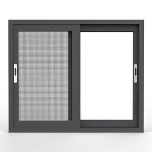 זכוכית מחוסמת כפול הפסקה תרמית חלונות בית מסחרי חלונות אטומים פרופילי אלומיניום רגיל כפול הזזה - Product Image 3