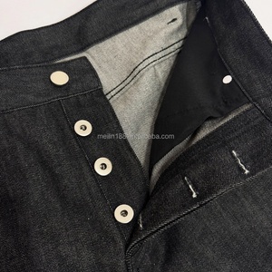 Jean sur mesure pour homme, taille haute, coupe large, style japonais, en denim brut selvedge, coupe bootcut, baggy et évasé - Product Image 6