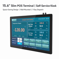 Terminal de point de vente PC tout-en-un industriel avec écran tactile capacitif de 15,6 pouces, kiosque en libre-service, ordinateur mural