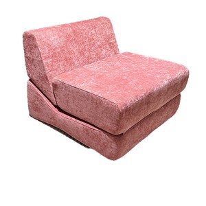 Sofá Plegable en Forma de L con Relleno de Esponja y Tela Flocada para Sala de Estar o Dormitorio - Product Image 2