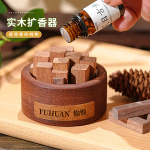 Yuhuan Wooden <b>Diffuser</b> Beech Essential <b>Oil</b> Aromatherapy Desktop Home Office Fragrance Decor - Product Image 1