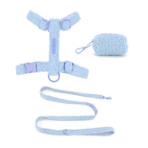 Arnés personalizado para perro Teddy Sherpa, dispensador de bolsas para caca, juego de Correa y Collar para perro resistente y cálido - Product Image 2