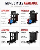 Chariot de nettoyage multifonctionnel commercial avec seaux essoreurs pour serpillères, chariot utilitaire pour hôtels, centres commerciaux, écoles, hôpitaux