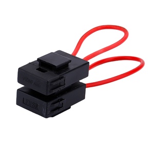 WELFNOBL Cable personalizado Cable rojo impermeable Tamaño mediano 32V Automotive Inline Ato Medium 16AWG 2-40A <span class=keywords><strong>Portafusibles</strong></span> de hoja de barco de coche - Product Image 1