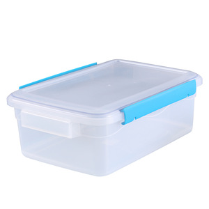Boîte de conservation alimentaire rectangulaire transparente avec couvercle à clipser, compatible micro-ondes et congélateur, pour fruits et légumes, idéale pour la rentrée scolaire - Product Image 5