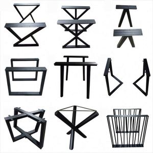Heavy Duty Steel Cast Iron Furniture <b>Table</b> <b>Legs</b> for Living Room Bedroom Modern Design Black/Clear Powder Coated Finish - Product Image 3
