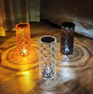 Touch Rose RGB mit Fernbedienung immbare Schreibtisch lampe Kristall ladung LED-Streifen Rose Lampe Projektor romantische 16-Farben-Nachtlampe